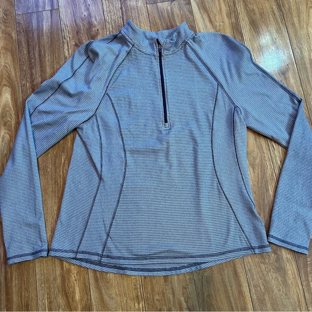 Avalanche Quarter Zip Pullover Dusty Blue Women Size Large Active Athletic Wear
